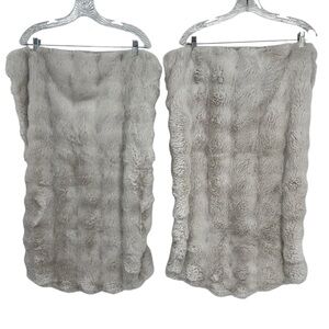 Lot of 2 Frye Faux Fur Pillow Shams… Never Used 30” x 20”.